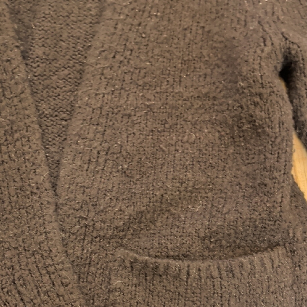 OAK and FORT Oversized Comfy Heavy Knit Black Cardigan Size XS - Picture 4 of 7